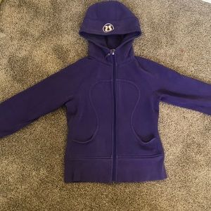 Purple lululemmon scuba sweater.